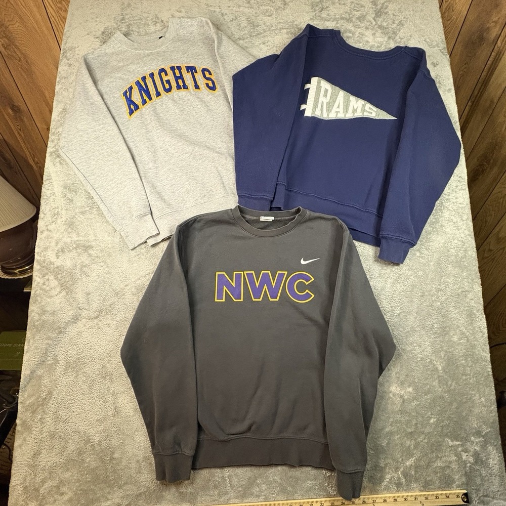 MIXED LOT OF 3 Men's M Sports Crewneck Sweatshirts SEE DESCRIPTION - Picture 3 of 7